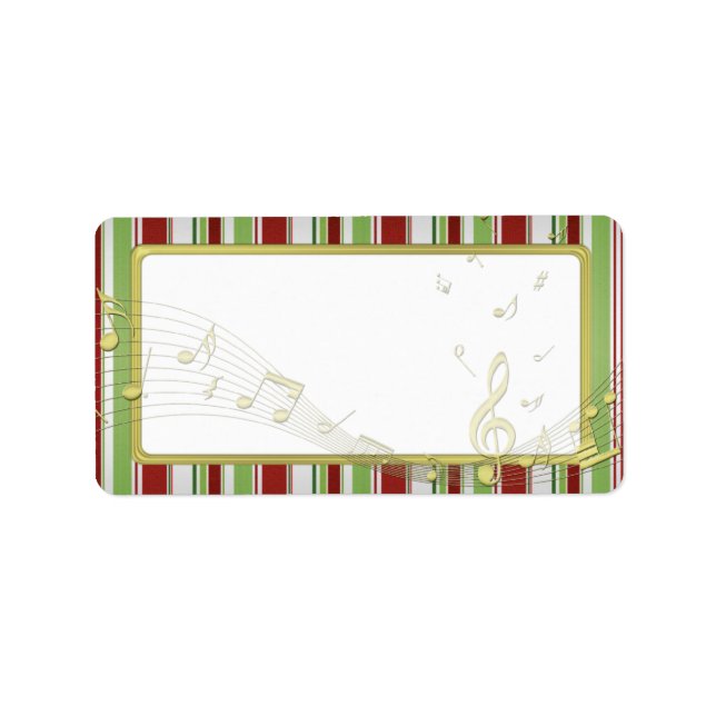 Candy Stripes Christmas Blank Address Labels Adressaufkleber (Vorne)