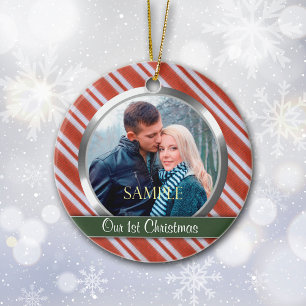 Candy Stripes Erste Weihnachtsvorlage Keramik Ornament