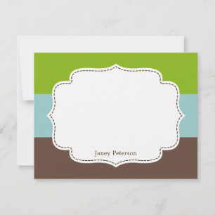 Candy Stripes flatter Dankeschön Karte /Note Card