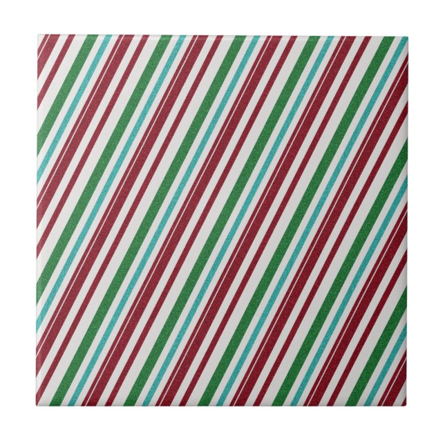Candy Stripes Glitzer Fliese (Vorderseite)