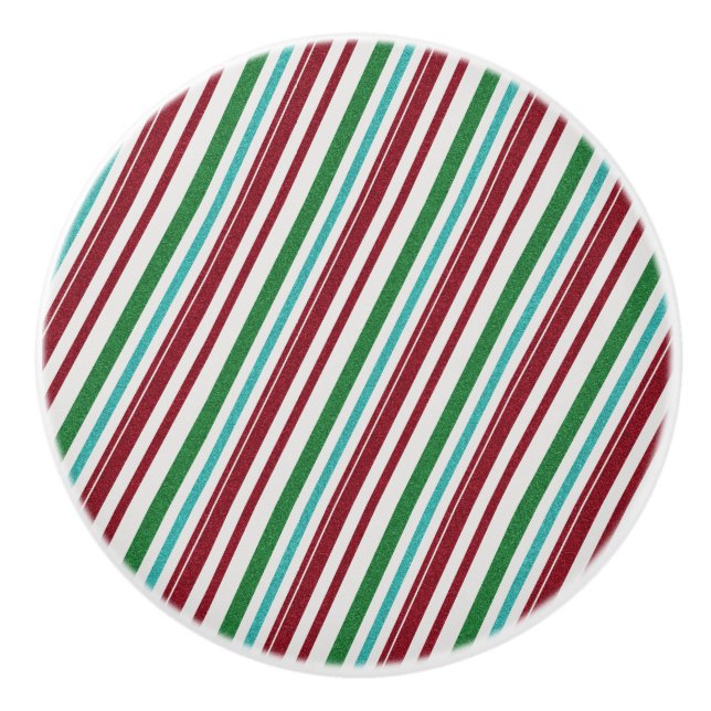 Candy Stripes Glitzer Keramikknauf (Vorderseite)