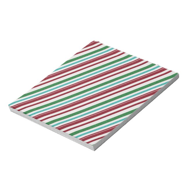 Candy Stripes Glitzer Notizblock (Rotiert)