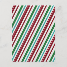 Candy Stripes Glitzer Postkarte