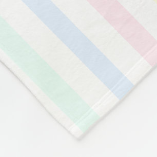 Candy Stripes Pastel Rainbow Colors Large Baby Fleecedecke