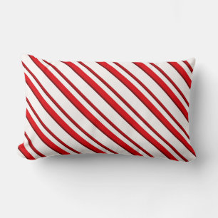 Candy Stripes, Pfefferminze rot & weiß Lendenkissen