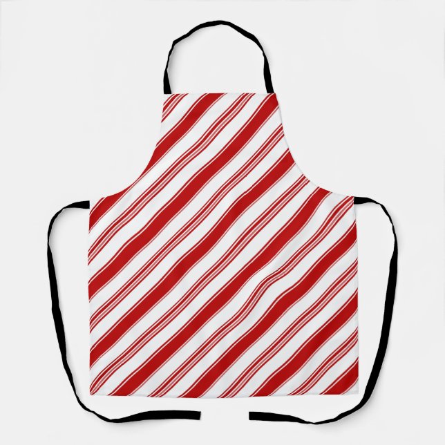 Candy Stripes (rot und weiß) Schürze (Vorderseite)