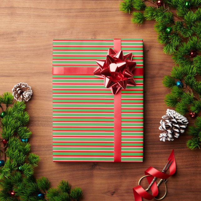 Candy Stripes Weihnachten Geschenkpapier (Feiertagsgeschenk)