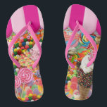 Candy Super Sweet Ice Cream Funny Flip Flops<br><div class="desc">Candy 16 . Geburtstag Ice Cream lustige Flip Flops.</div>