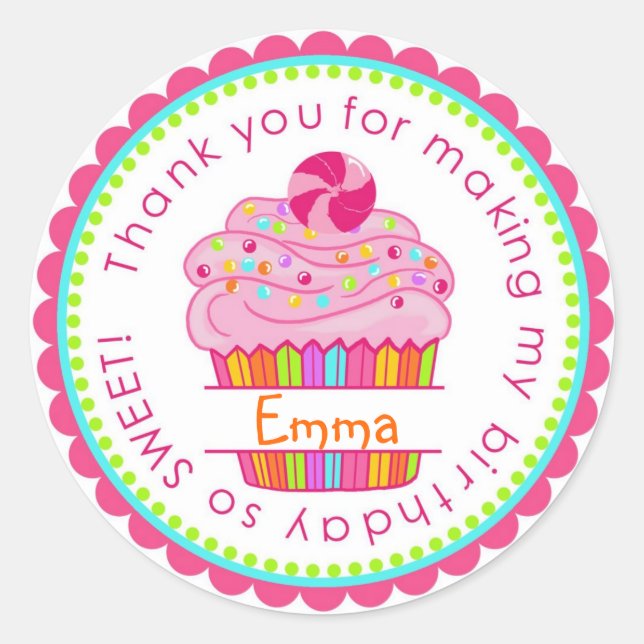 Candy Surprise Cupcake Stickers (Vorderseite)