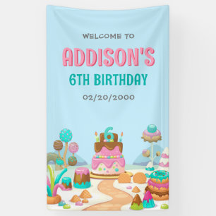 Candy Sweet Girl's Candyland Geburtstag Banner