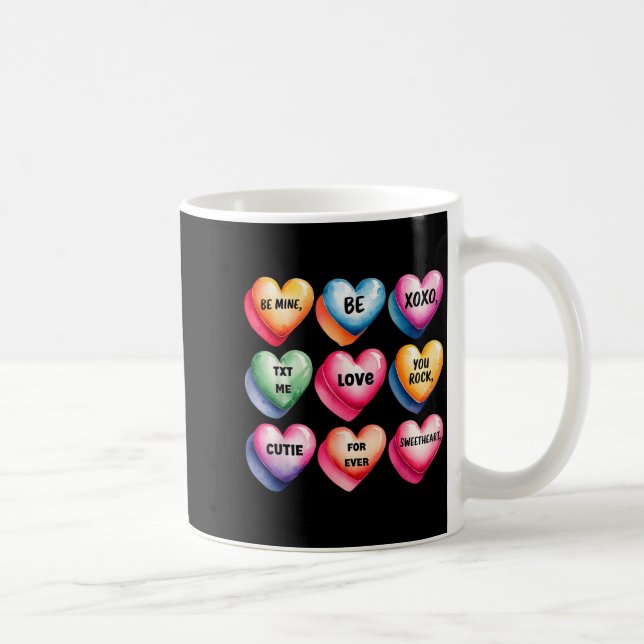 Candy Sweet Heart Valentines Day Design For Women  Kaffeetasse (Rechts)