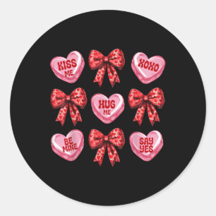 Candy Sweet Hearts Liebe Valentinstag Coquette Bo Runder Aufkleber