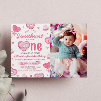 Candy Sweet One 1. Geburtstag Einladung