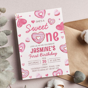 Candy Sweet One 1. Geburtstag Einladung