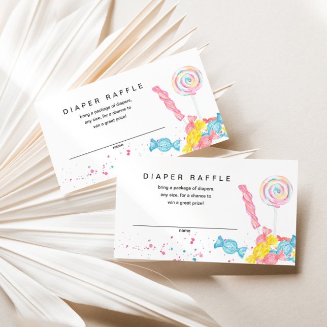 Candy Sweet Shop Kinderdusche Windeln Raffel Begleitkarte (Von Creator hochgeladen)