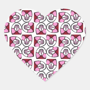 Candy Swirl Herz-Aufkleber
