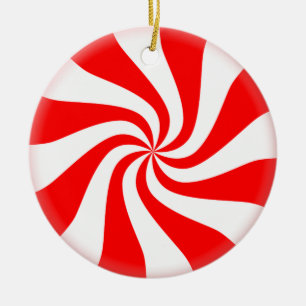 Candy Swirl Keramik Ornament