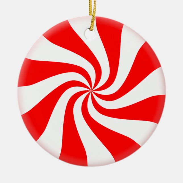 Candy Swirl Keramik Ornament (Vorne)