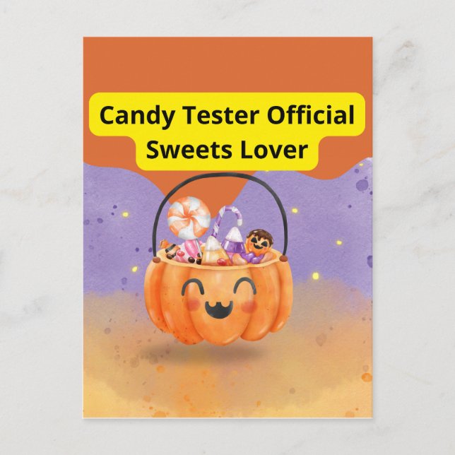 Candy Tester Official Sweets Lover Postkarte (Vorderseite)