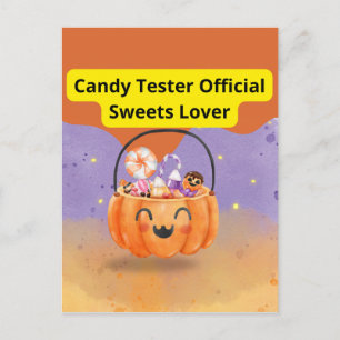 Candy Tester Offizieller Süßigkeitenliebhaber Postkarte