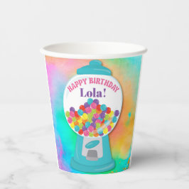 Candy Themed Girl's Colorful Rainbow Birthday Pappbecher