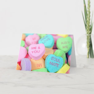 Candy Valentine's Day Heart Feiertagskarte