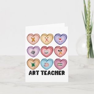 Candy Valentinstag Art Teacher Hört Malerei T Karte