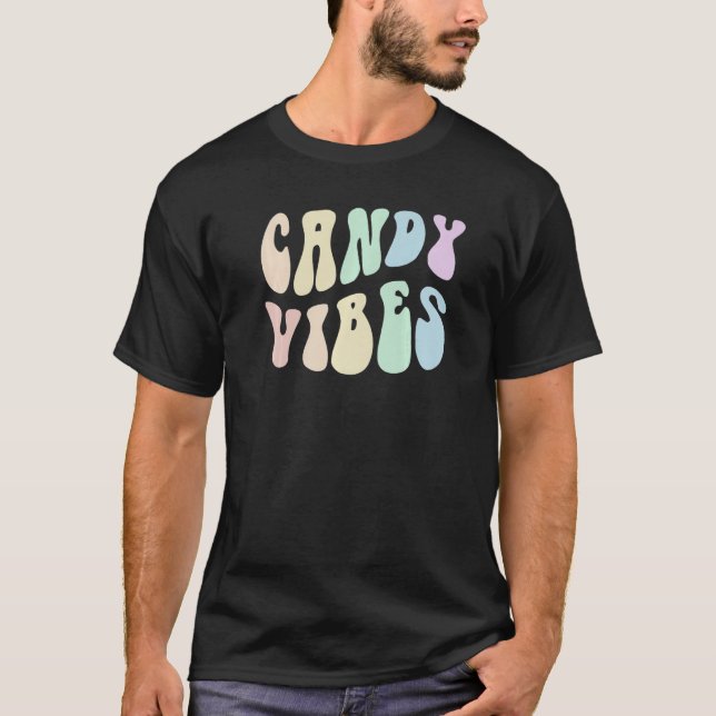 CANDY VIBES Halloween Security Groovy Trick Lecker T-Shirt (Vorderseite)