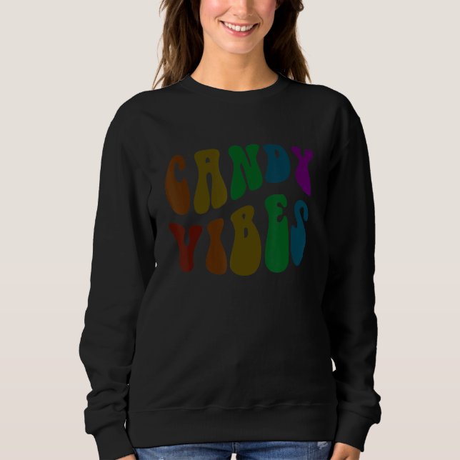 CANDY VIBES Halloween Security Groovy Trick Treat  Sweatshirt (Vorderseite)