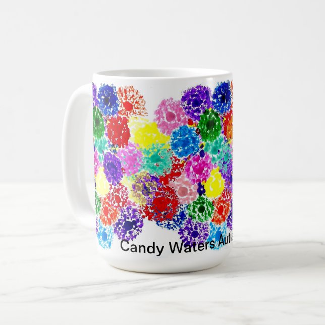 Candy Waters Autism Artist Coffee Tasse (Vorderseite Links)