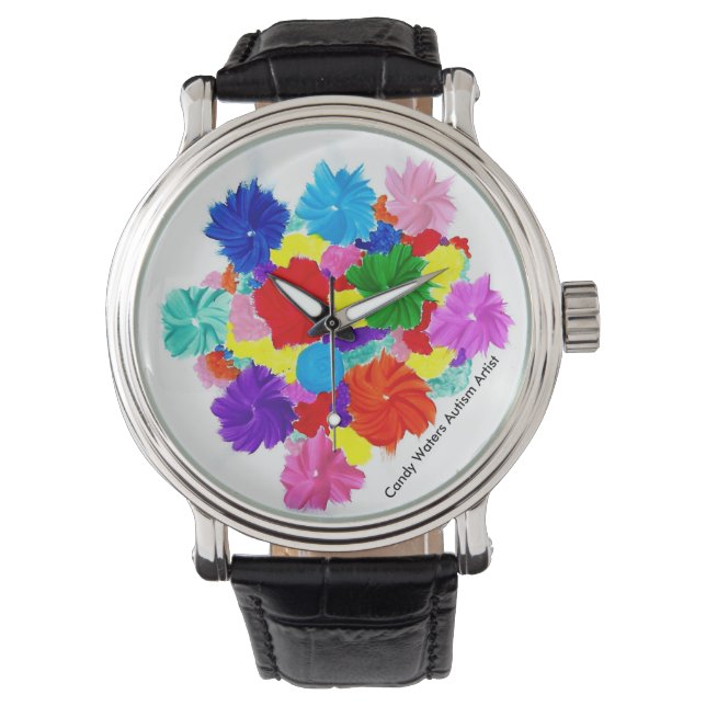 Candy Waters Autisst Artist Armbanduhr (Vorderseite)