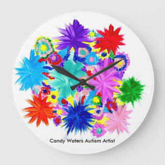 Candy Waters Autisst Artist Große Wanduhr