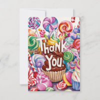 Candy Wonderland Candyland danke Karte