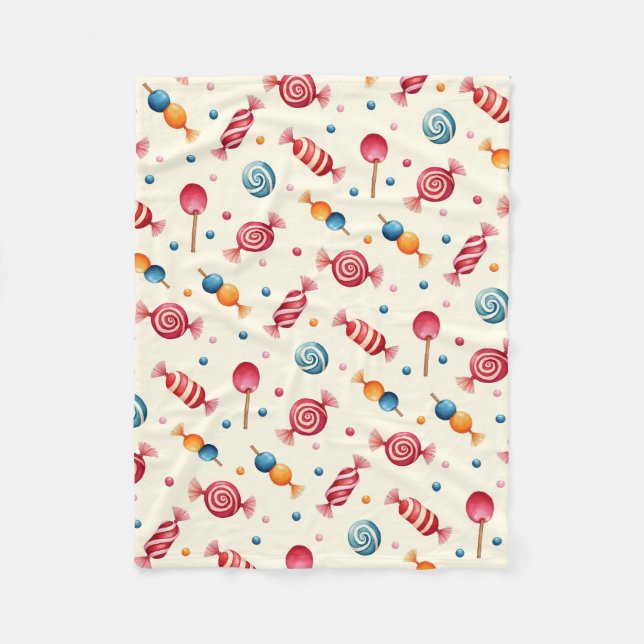 Candy Wonderland Fleecedecke (Vorderseite)