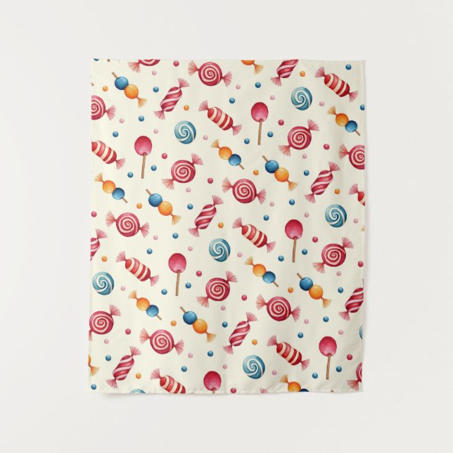 Candy Wonderland Wandteppich (Vorderseite)