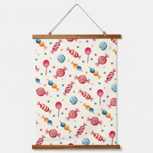 Candy Wonderland Wandteppich Mit Holzrahmen