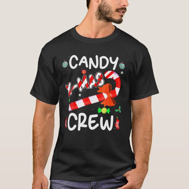 Candy X Mas Crew Funny Christmas Candy Liebe X mas T-Shirt (Vorderseite)