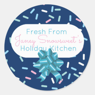 Candy Zuckerguss streut Weihnachtskekse von Runder Aufkleber