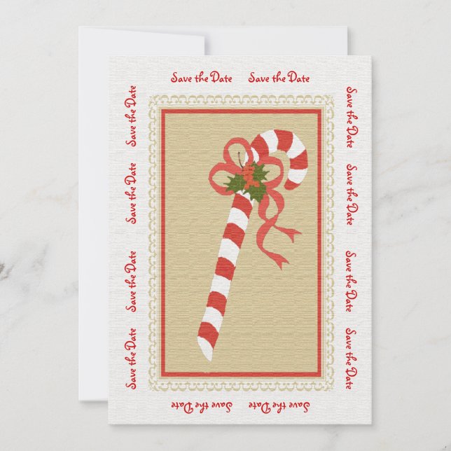 Candycane Invititiation/Ankündigung Einladung (Vorderseite)