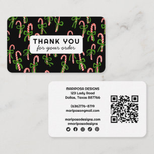 Candycanes Kundenbestellung Vielen Dank QR Code So Visitenkarte