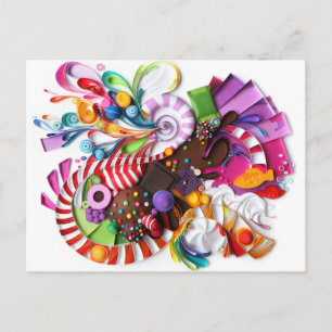 CandyCrush inspirierte Postkarte