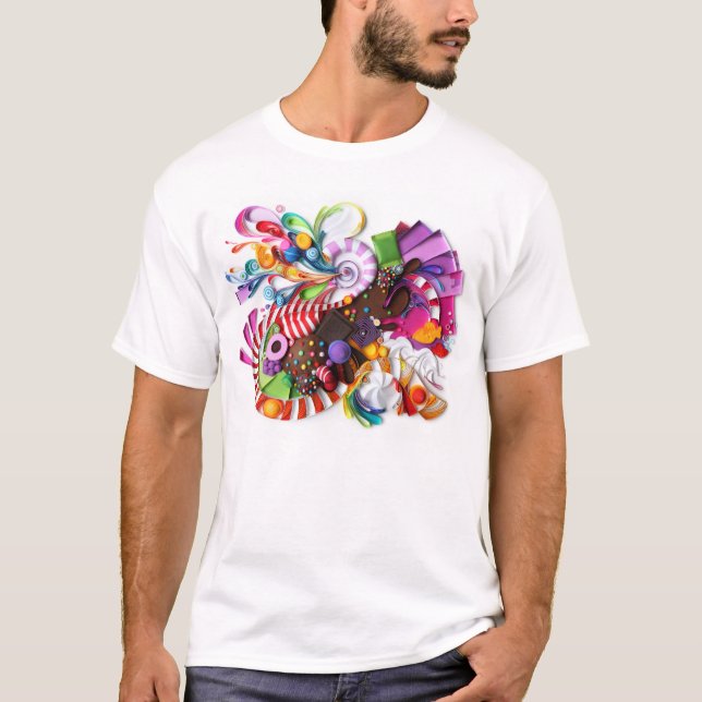 CandyCrush inspirierte T - Shirt (Vorderseite)
