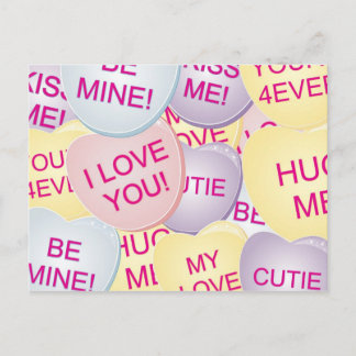 CandyHearts Postkarte