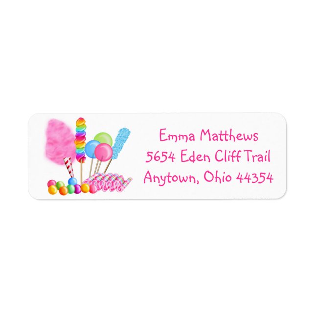 Candyland Address Labels (Vorne)