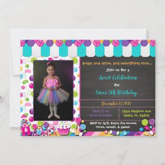 Candyland anpassbare Einladung
