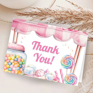Candyland-Baby-Shower-Karten zum Falten - Danksagu Dankeskarte