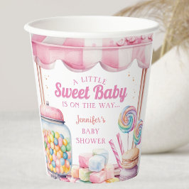 Candyland Baby Shower Pink Girl Pappbecher
