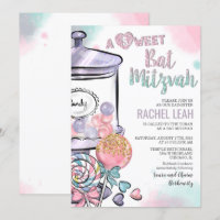 Candyland Bat Mitzvah Einladung