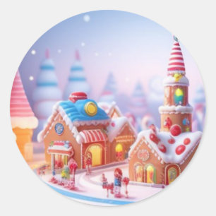 Candyland/Fantasy Town/Sticker Runder Aufkleber