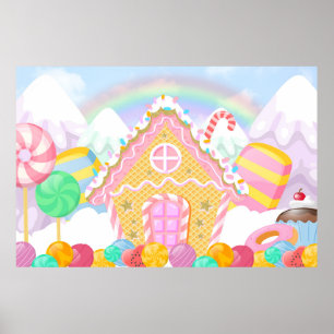 Candyland Hintergrund Candyland Thema Hintergrund Poster